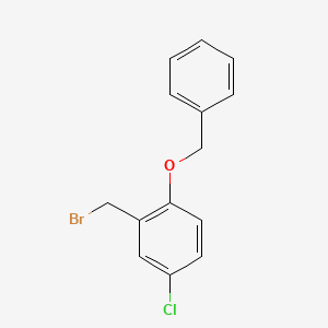 molecular formula C14H12BrClO B8671995 1-(Benzyloxy)-2-(bromomethyl)-4-chlorobenzene CAS No. 177760-44-0