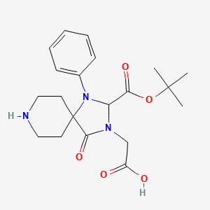 molecular formula C20H27N3O5 B8672173 Boc 3-carboxymethyl-1-phenyl-1,3,8-triazaspiro[4.5]decan-4-one 