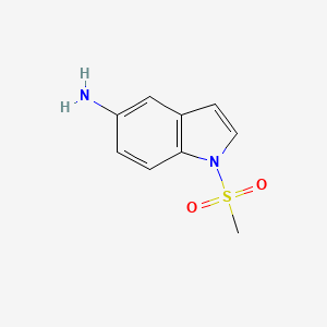 molecular formula C9H10N2O2S B8672195 1-methylsulfonylindol-5-amine 