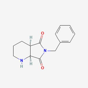 molecular formula C14H16N2O2 B8672255 cis-8-Benzyl-7,9-dioxo-2,8-diazabicyclo[4.3.0]nonane 