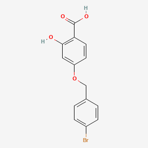 molecular formula C14H11BrO4 B8672420 4-(4-Bromo-benzyloxy)-2-hydroxy-benzoic acid 