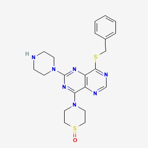 8-Benzylthio-4-(1-oxidothiomorpholino)-2-piperazino-pyrimido(5,4-d)pyrimidine