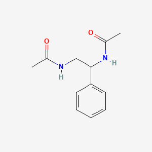molecular formula C12H16N2O2 B8672458 Acetamide, N,N'-(1-phenyl-1,2-ethanediyl)bis- CAS No. 53641-61-5