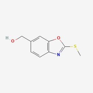 molecular formula C9H9NO2S B8672479 2-(Methylthio)benzo[d]oxazole-6-methanol 