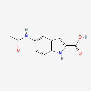 molecular formula C11H10N2O3 B8672503 5-acetamido-1H-indole-2-carboxylic Acid 