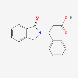 molecular formula C17H15NO3 B8672508 3-(3-oxo-1H-isoindol-2-yl)-3-phenylpropanoic acid 