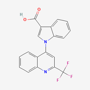 B8672608 1-(2-(Trifluoromethyl)quinolin-4-yl)-1H-indole-3-carboxylic acid CAS No. 649539-00-4