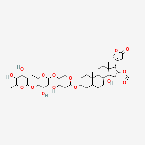 molecular formula C43H66O15 B8672622 Gitoxin 16-beta-acetate 