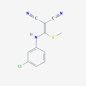 2-(((3-Chlorophenyl)amino)(methylthio)methylene)malononitrile
