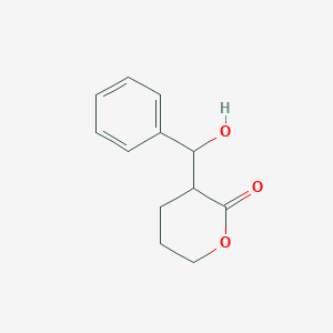 3-[Hydroxy(phenyl)methyl]oxan-2-one