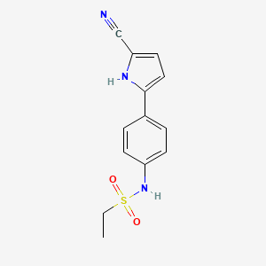 molecular formula C13H13N3O2S B8672895 N-[4-(5-cyano-1H-pyrrol-2-yl)phenyl]ethanesulfonamide CAS No. 922506-15-8