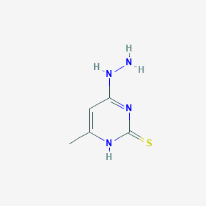 molecular formula C5H8N4S B8672958 4-Hydrazino-2-mercapto-6-methylpyrimidine 