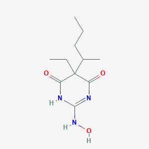 molecular formula C11H19N3O3 B008673 5-ethyl-2-(hydroxyamino)-5-pentan-2-yl-1H-pyrimidine-4,6-dione CAS No. 102856-34-8