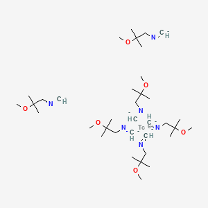 molecular formula C36H72N6O6Tc B8673045 N-(2-methoxy-2-methylpropyl)methanimine;technetium(6+) 