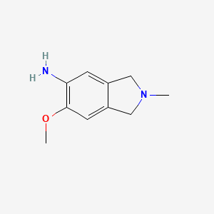 molecular formula C10H14N2O B8673049 6-Methoxy-2-methylisoindolin-5-amine CAS No. 1233145-41-9