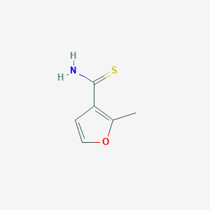 molecular formula C6H7NOS B8673189 2-Methyl-3-furancarbothioamide 
