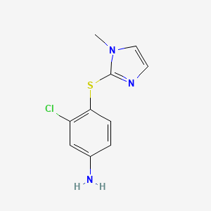 3-chloro-4-(1-methyl-1H-imidazol-2-ylsulfanyl)phenylamine