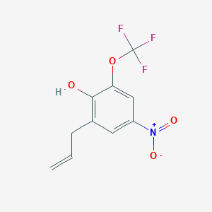 molecular formula C10H8F3NO4 B8673531 4-Nitro-2-(prop-2-en-1-yl)-6-(trifluoromethoxy)phenol CAS No. 647855-72-9
