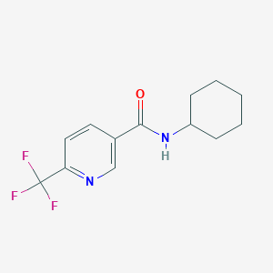 molecular formula C13H15F3N2O B8673542 N-Cyclohexyl-6-(trifluoromethyl)-3-pyridinecarboxamide 