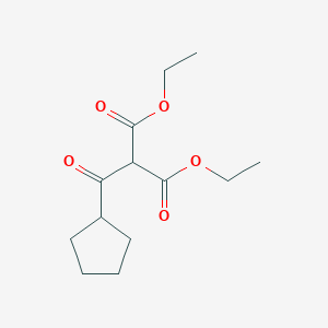 molecular formula C13H20O5 B8673564 Propanedioic acid, (cyclopentylcarbonyl)-, diethyl ester CAS No. 71911-70-1