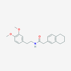 molecular formula C22H27NO3 B8673621 N-[2-(3,4-dimethoxyphenyl)ethyl]-2-(5,6,7,8-tetrahydronaphthalen-2-yl)acetamide 
