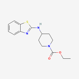 molecular formula C15H19N3O2S B8673654 4-(Benzothiazol-2-ylamino)-piperidine-1-carboxylic acid ethyl ester 