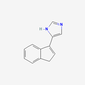 molecular formula C12H10N2 B8673679 5-(3H-inden-1-yl)-1H-imidazole 