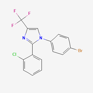 molecular formula C16H9BrClF3N2 B8673699 1-(4-Bromophenyl)-2-(2-chlorophenyl)-4-(trifluoromethyl)-1H-imidazole CAS No. 918349-90-3