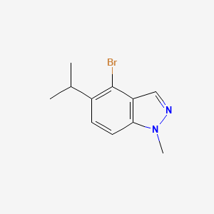 molecular formula C11H13BrN2 B8673704 1h-Indazole,4-bromo-1-methyl-5-(1-methylethyl)- 