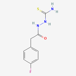 molecular formula C9H10FN3OS B8674003 2-[(4-Fluorophenyl)acetyl]hydrazinecarbothioamide 