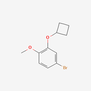 molecular formula C11H13BrO2 B8674040 4-Bromo-2-cyclobutoxy-1-methoxybenzene 