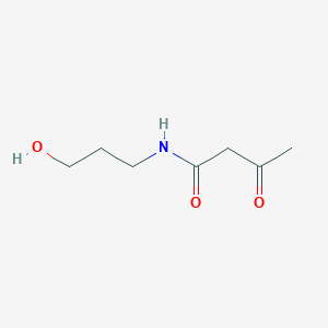 molecular formula C7H13NO3 B8674056 N-(3-hydroxypropyl)-3-oxobutanamide 
