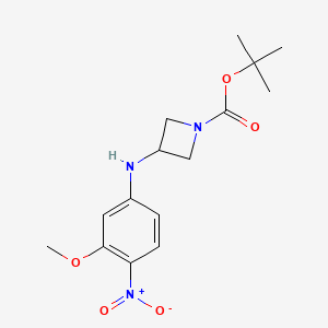 molecular formula C15H21N3O5 B8674074 tert-Butyl 3-((3-methoxy-4-nitrophenyl)amino)azetidine-1-carboxylate 