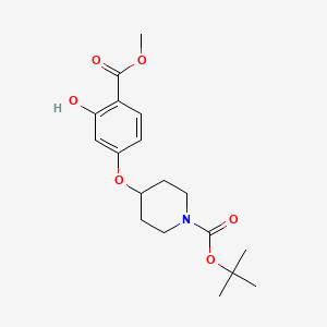 4-(N-t-Butoxycarbonyl-4-piperidinyloxy)-2-hydroxybenzoic acid methyl ester