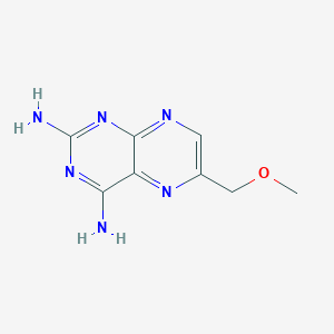molecular formula C8H10N6O B8674352 2,4-Diamino-6-methoxymethylpteridine CAS No. 40110-13-2