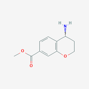 molecular formula C11H13NO3 B8674383 Methyl (4r)-4-aminochromane-7-carboxylate 