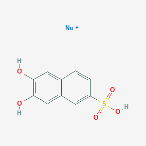 molecular formula C10H8NaO5S B086744 Sodium 6,7-Dihydroxynaphthalene-2-sulfonate CAS No. 135-53-5