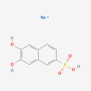 molecular formula C10H8NaO5S+ B086744 6,7-二羟基萘-2-磺酸钠 CAS No. 135-53-5