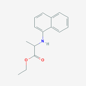 molecular formula C15H17NO2 B8674545 Ethyl 2-(1-naphthylamino)propionate 