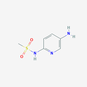 molecular formula C6H9N3O2S B8674595 N-(5-aminopyridin-2-yl)methanesulfonamide 
