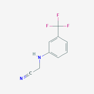 molecular formula C9H7F3N2 B8674647 Acetonitrile, 2-[[3-(trifluoromethyl)phenyl]amino]- CAS No. 24889-96-1