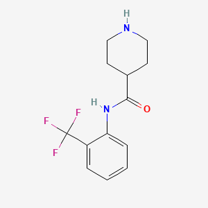 molecular formula C13H15F3N2O B8674745 Piperidine-4-carboxylic acid (2-trifluoromethylphenyl)amide 