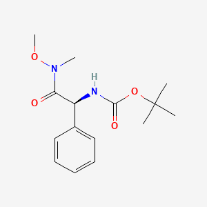 Tert-butyl (s)-(2-(methoxy(methyl)amino)-2-oxo-1-phenylethyl)carbamate
