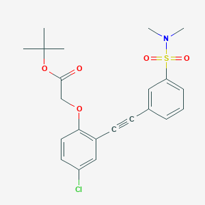 Tert-butyl[4-chloro-2-({3-[(dimethylamino)sulfonyl]phenyl}ethynyl)phenoxy]acetate