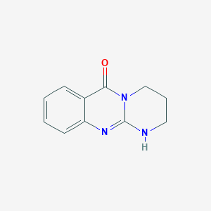 molecular formula C11H11N3O B008675 6-Oxo-1,2,3,4-tetrahydro-6H-pyrimido(2,1-b)quinazoline CAS No. 19801-37-7