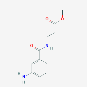 molecular formula C11H14N2O3 B8675063 methyl 3-[(3-aminobenzoyl)amino]propanoate 