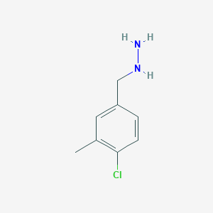 molecular formula C8H11ClN2 B8675114 HYDRAZINE,[(4-CHLORO-3-METHYLPHENYL)METHYL]- 