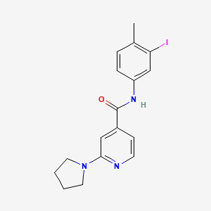 molecular formula C17H18IN3O B8675125 N-(3-Iodo-4-methylphenyl)-2-(pyrrolidin-1-yl)isonicotinamide CAS No. 585544-16-7