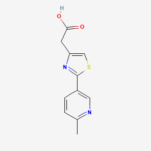 2-[2-(6-Methyl-3-pyridyl)-1,3-thiazol-4-yl]acetic acid