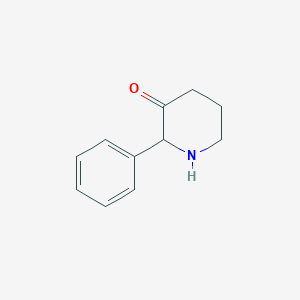 molecular formula C11H13NO B8675235 2-Phenyl-3-oxo-piperidine 